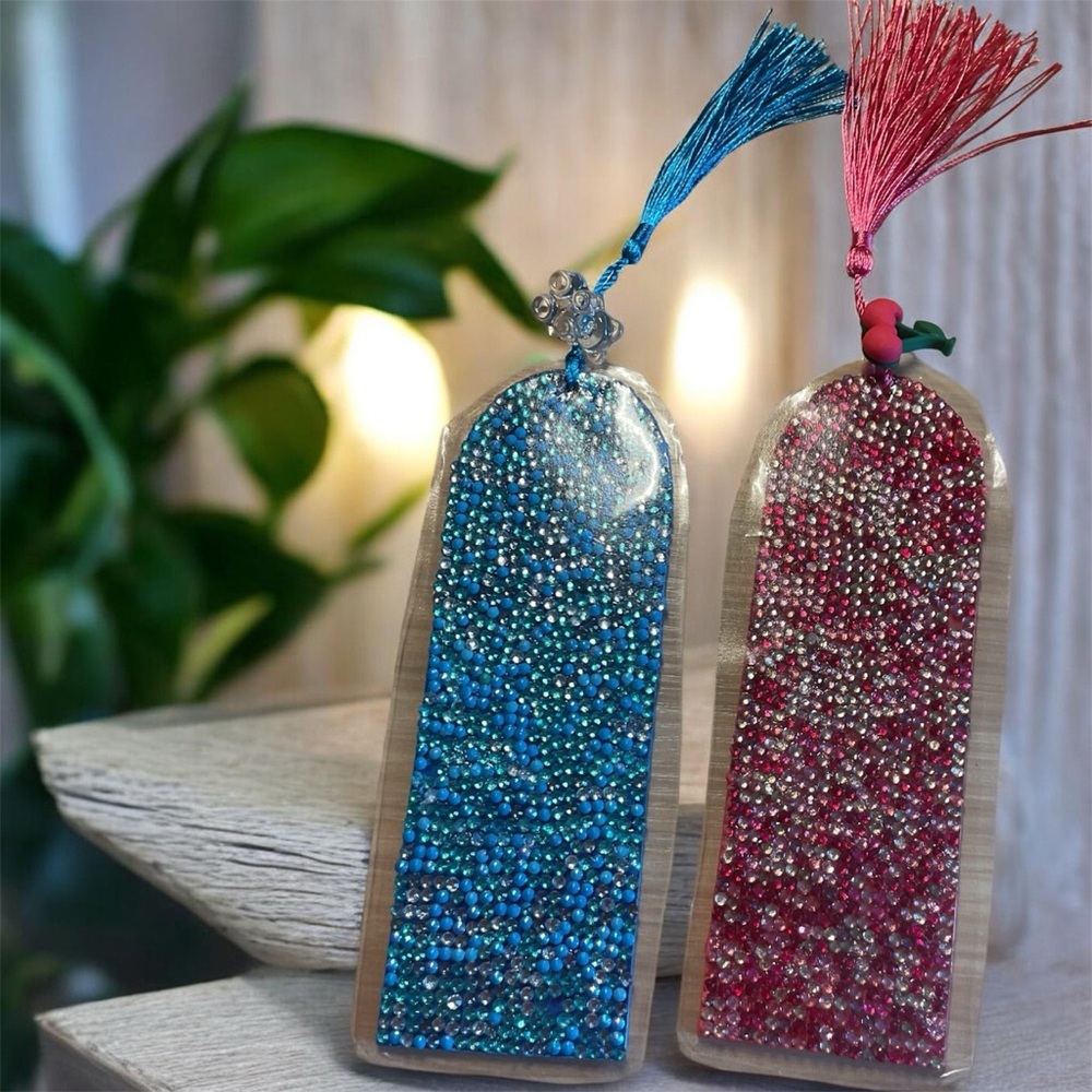 Custom Color Bookmark Handmade Diamond Art Book Lover Gift Choose Your Color